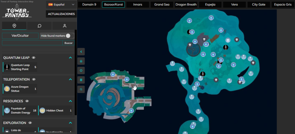 Tower of Fantasy 3.2: Mapa Dominio 9: Truenovilla y Bazar Tianhe